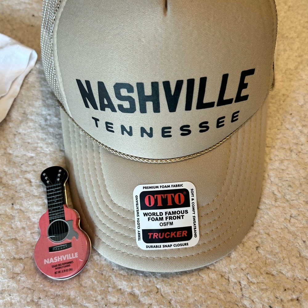 OTTO Beige Nashville Trucker Hat